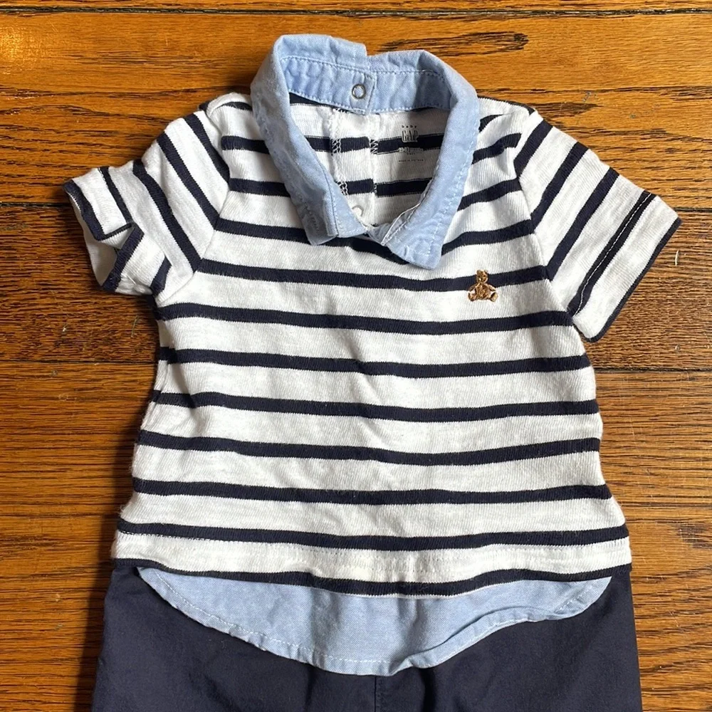 Baby Gap Striped Polo Onesie